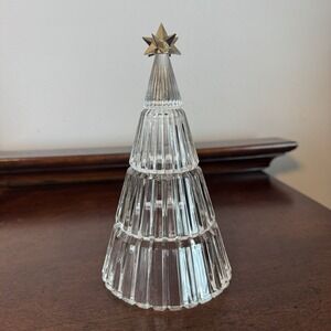 TOP ONLY 7" Avon Crystal Holiday Tree 1990 Vintage, tabletop Christmas